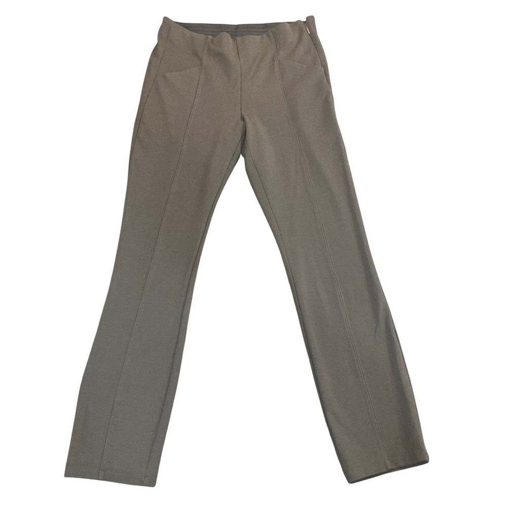Athleta High Rise Sienna Skinny Pant 8P Charcoal Gray Side Zip Pocket Stretch